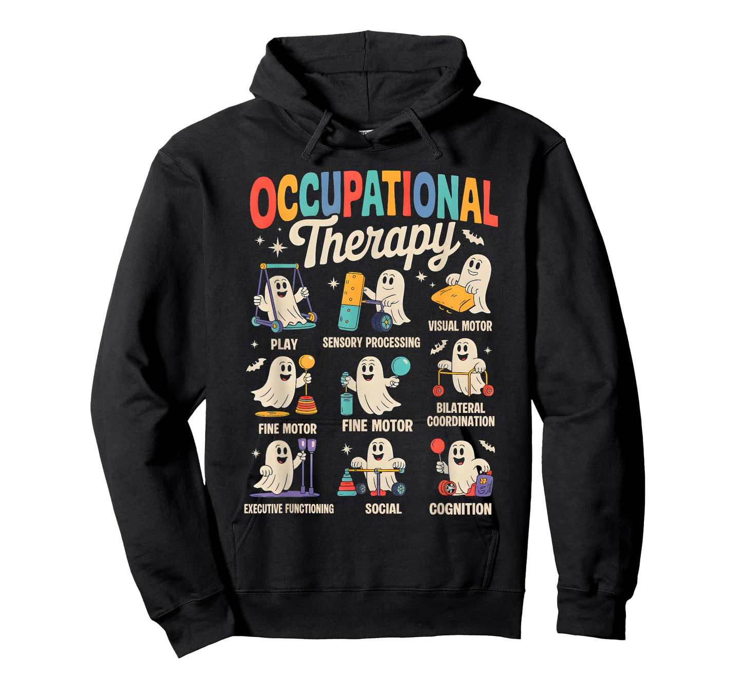 OT Occupational Therapy Therapist Spooky OTA Halloween Ghost T-Shirt