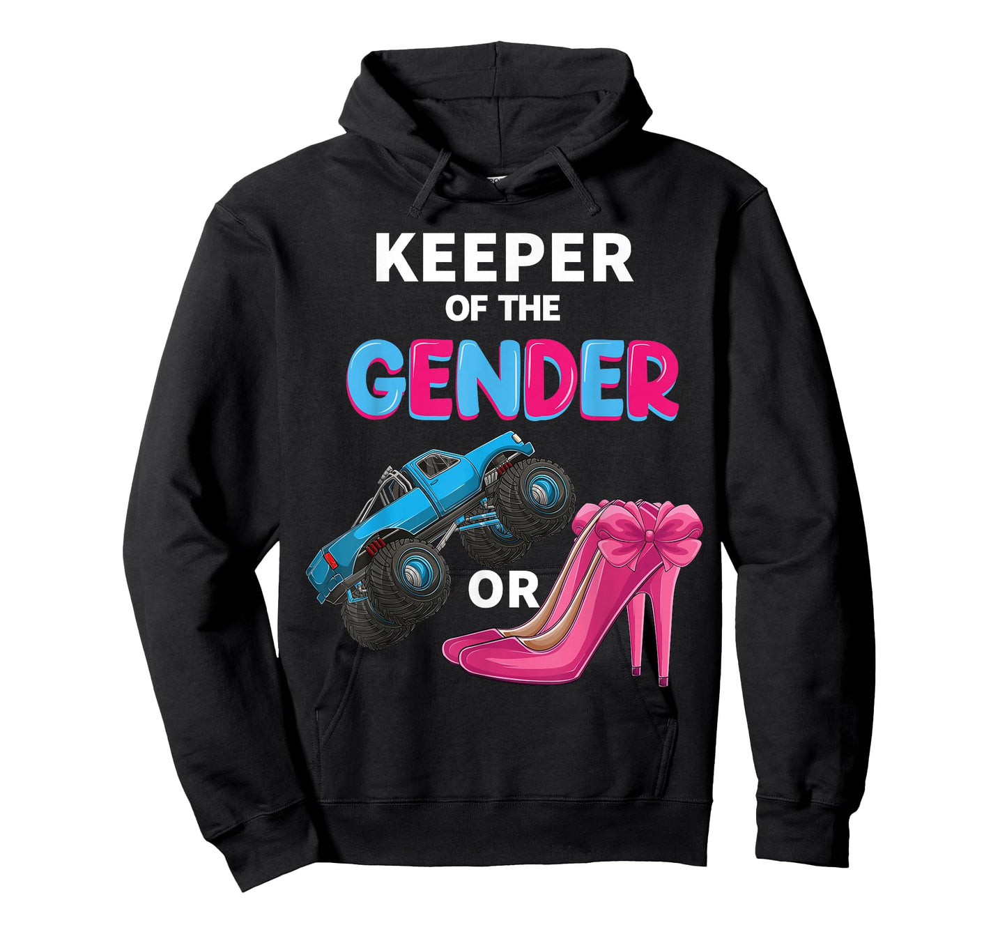 Keeper of the Gender wheels or Heels cute Reveal Baby Shower T-Shirt