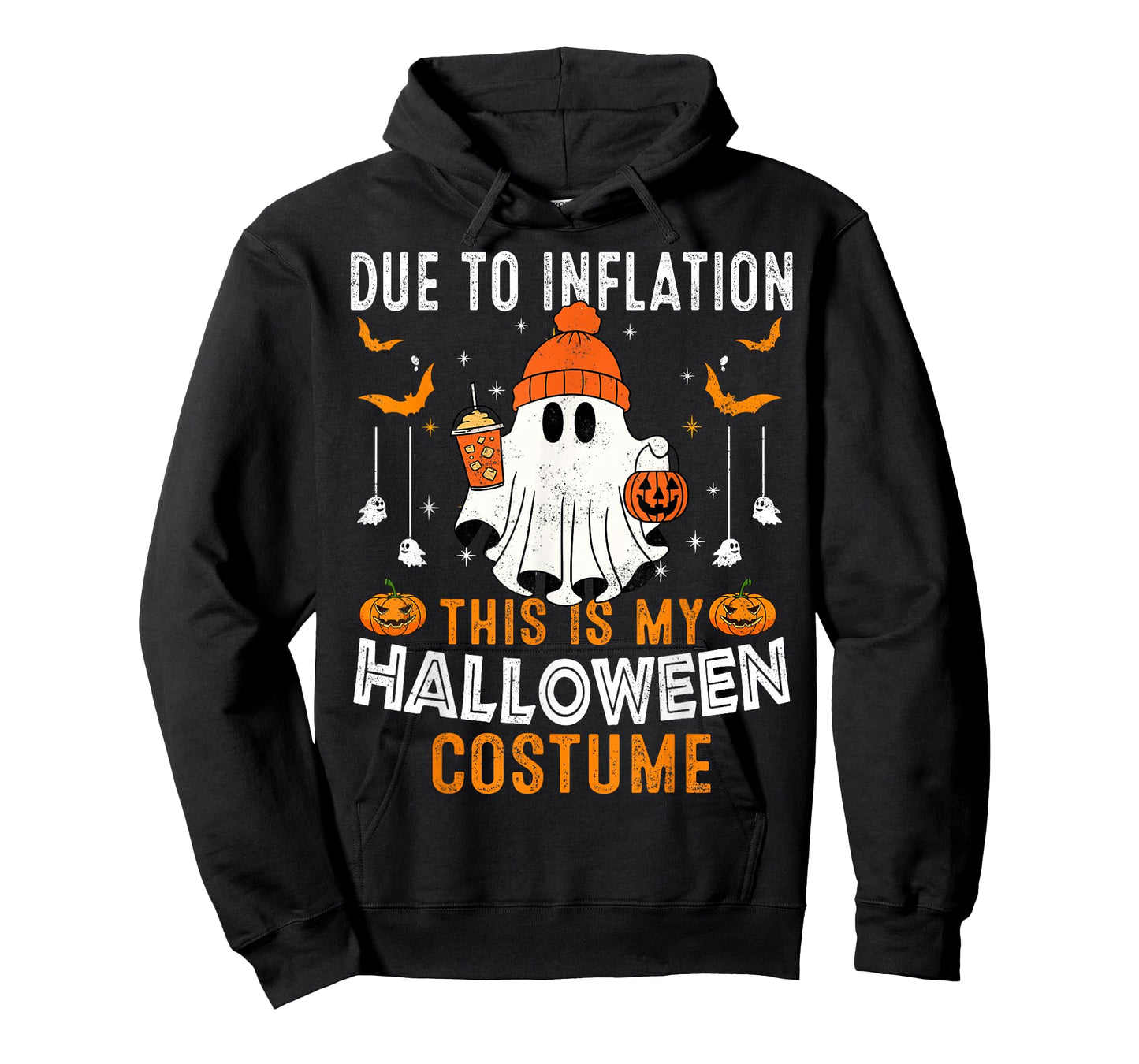 Due to Inflation This is My Halloween Costume Funny Ghost T-Shirt