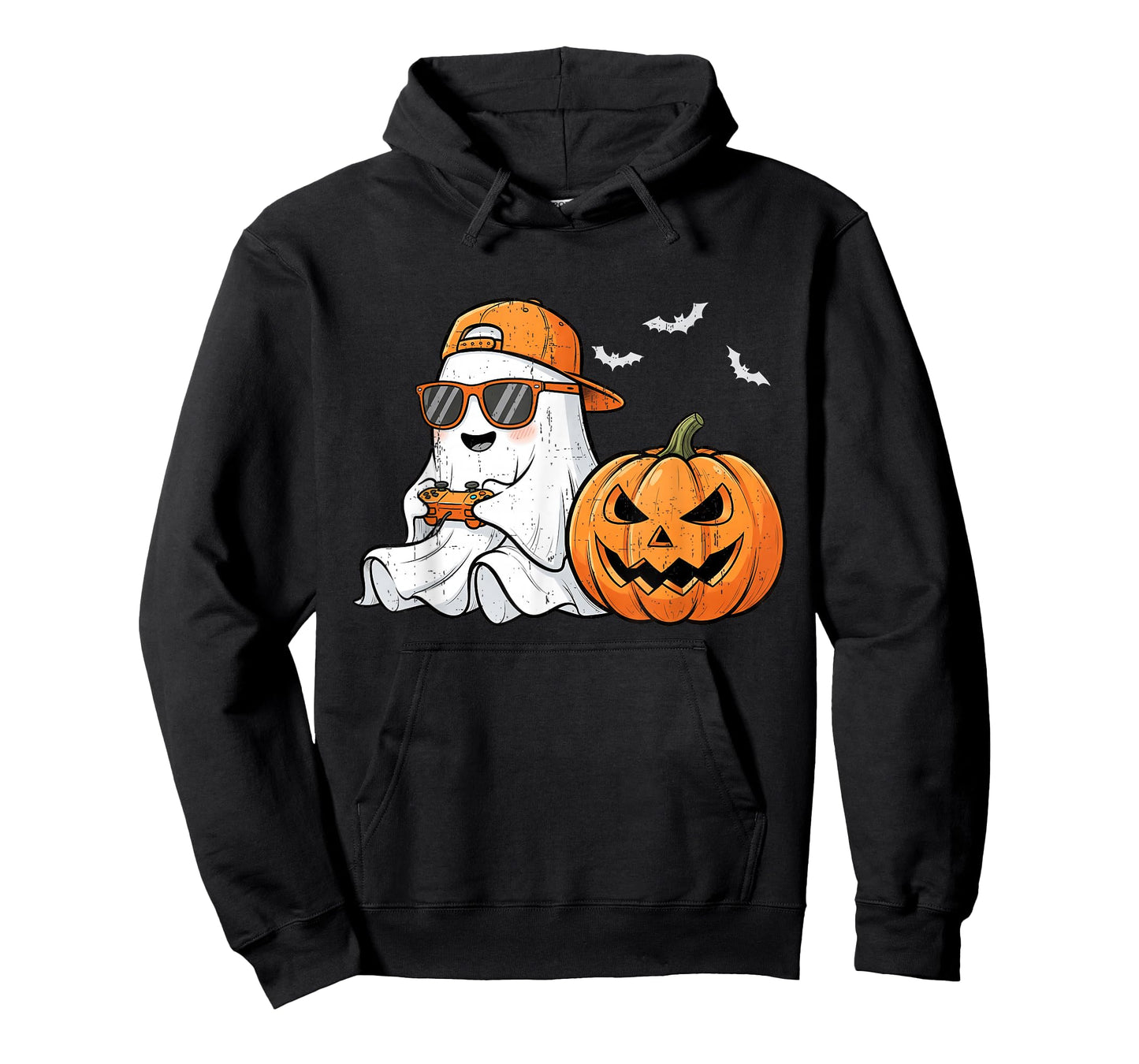 Cute Boo with Sunglasses Playing Game Funny Halloween Boys T-Shirt