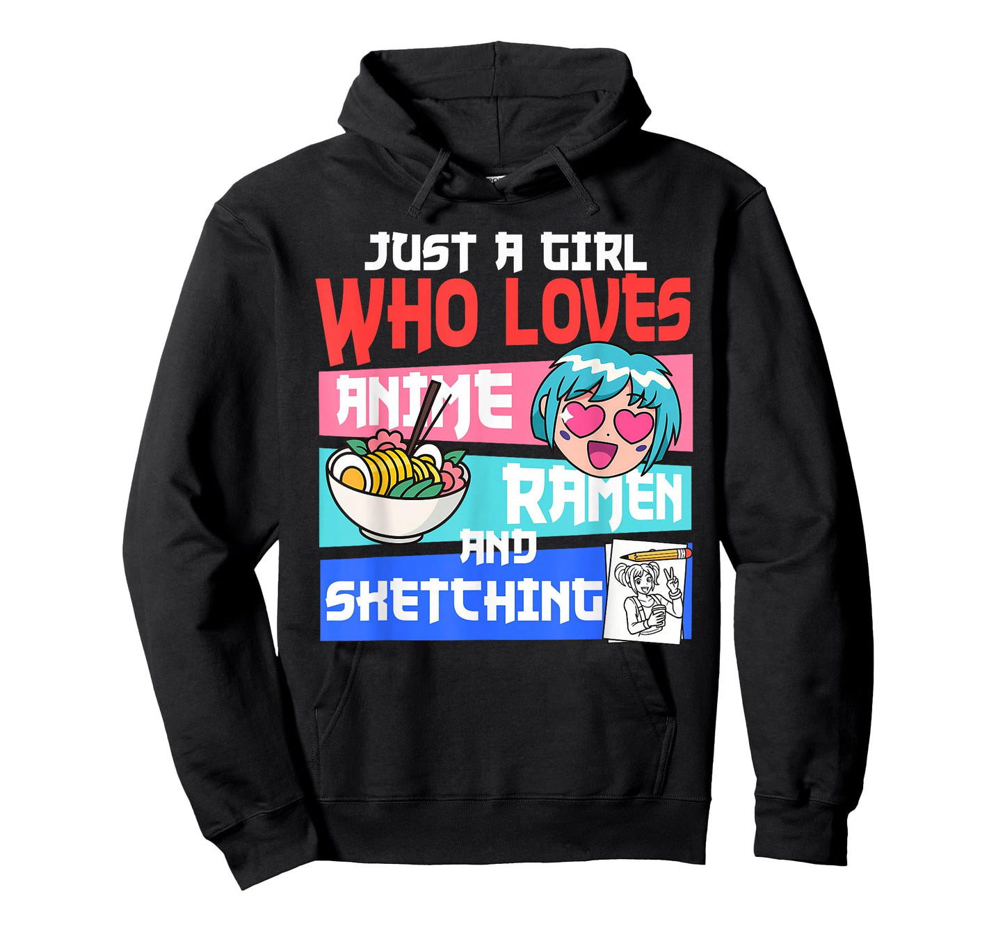 Just A Girl Who Loves Anime Ramen and Sketching Japan Anime T-Shirt
