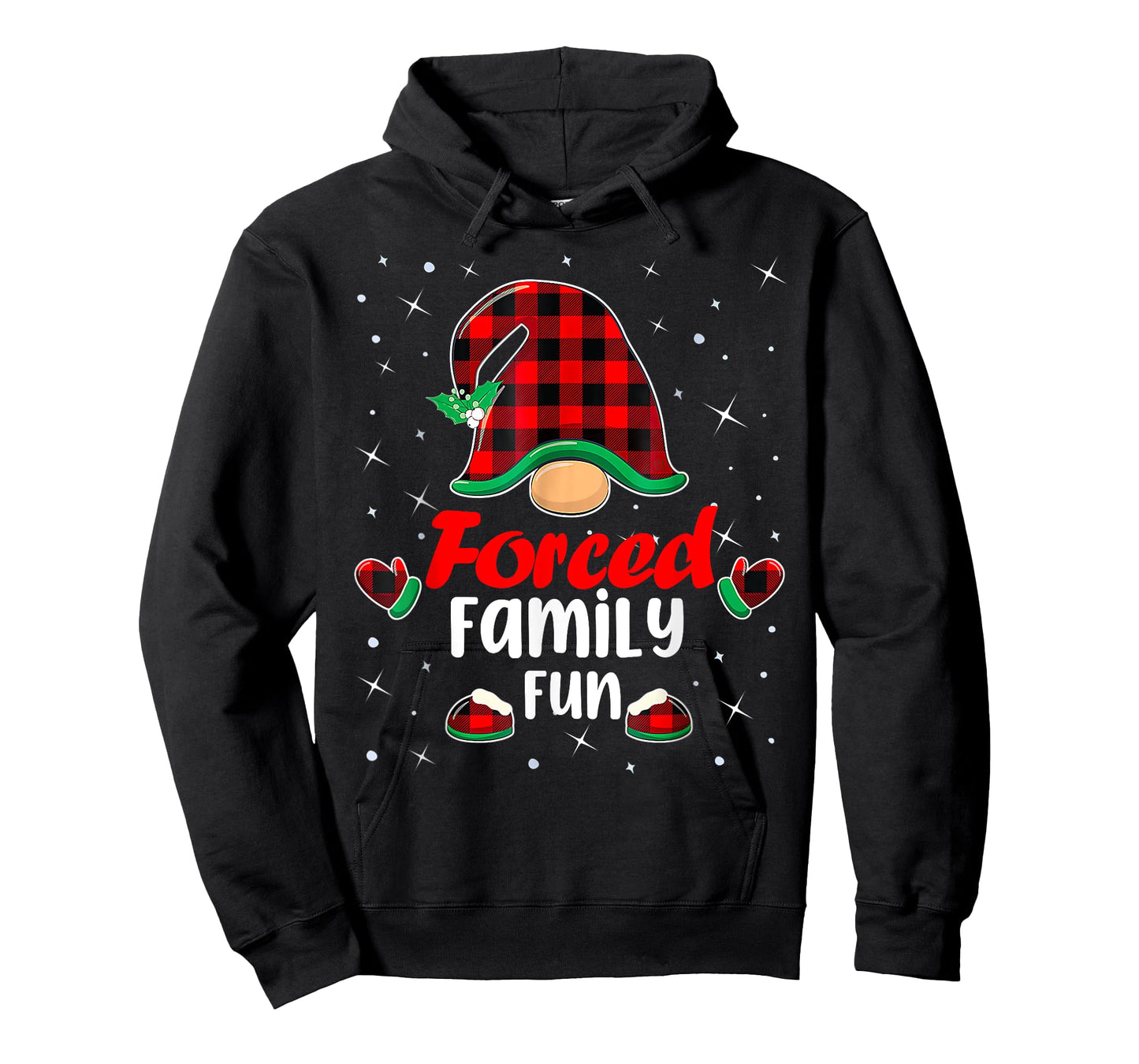 Funny Xmas Santa Hat Forced Family Fun Anti Christmas Gifts T-Shirt