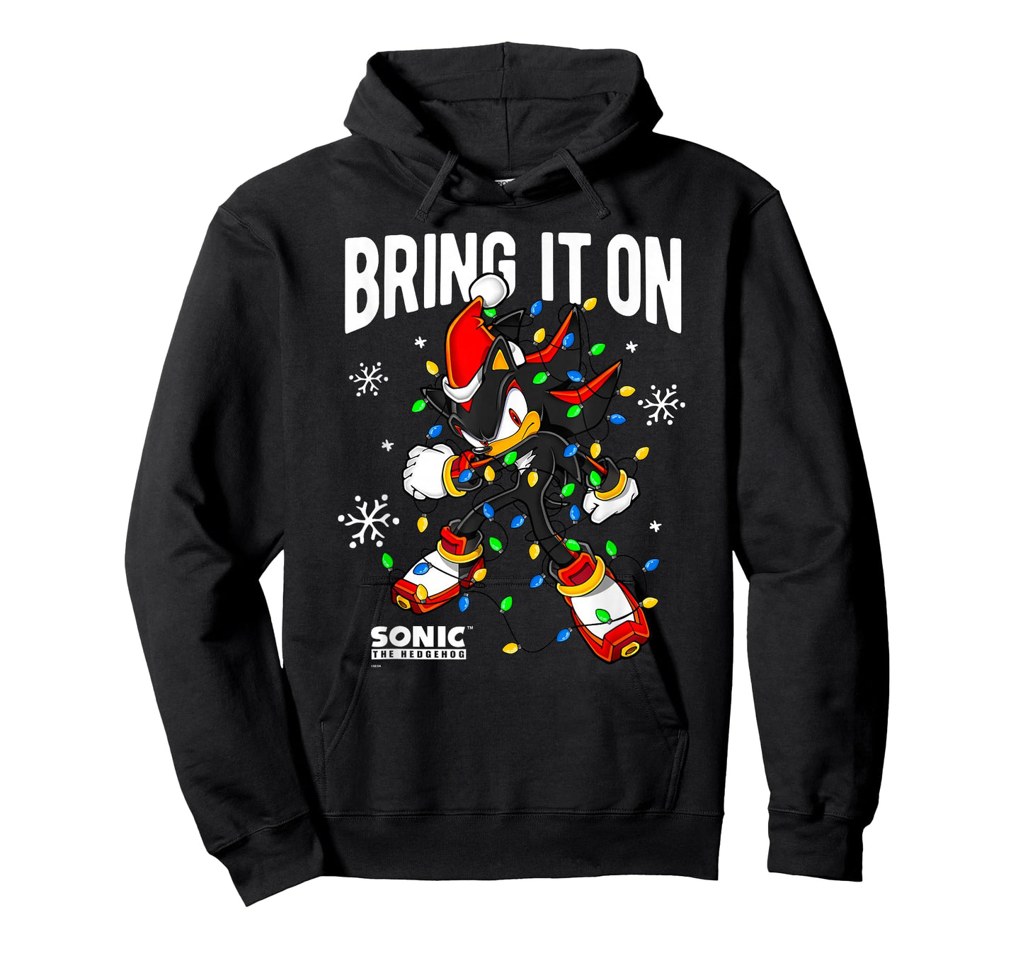 Sonic The Hedgehog Christmas Bring It On Shadow Xmas Lights T-Shirt