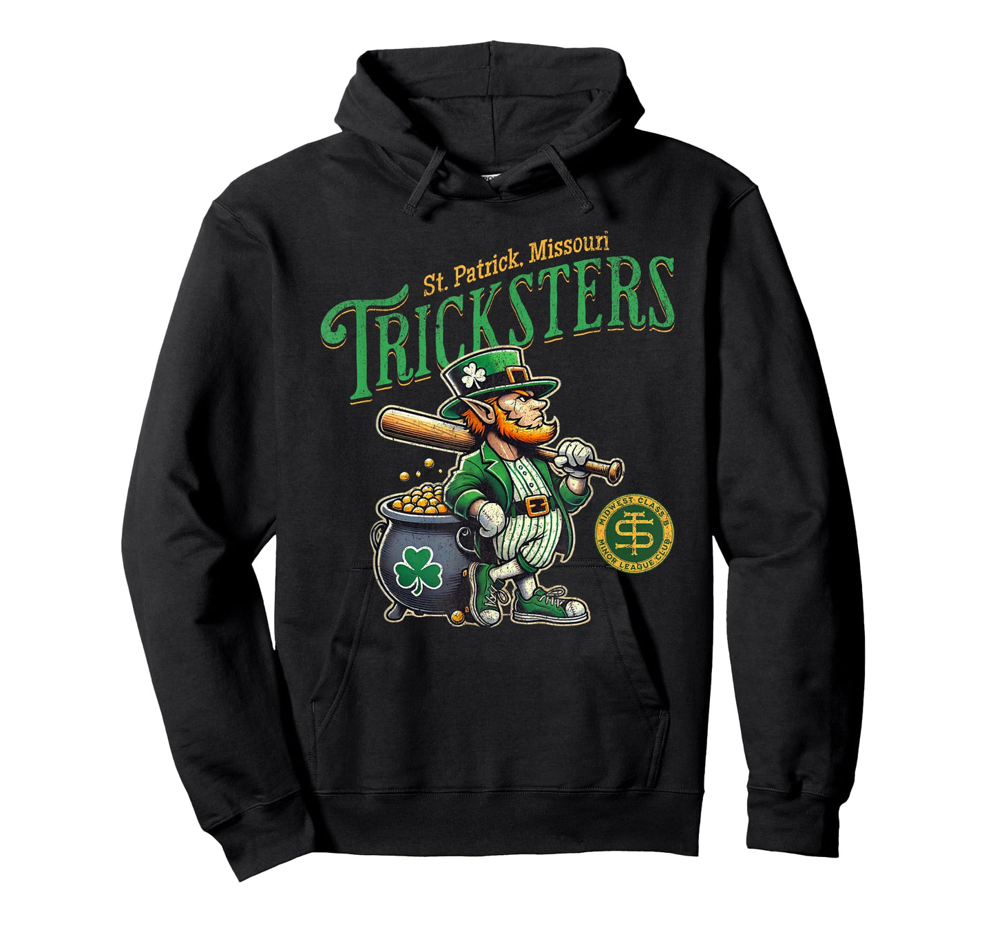 Retro Minor League Baseball Team Leprechaun Tricksters T-Shirt