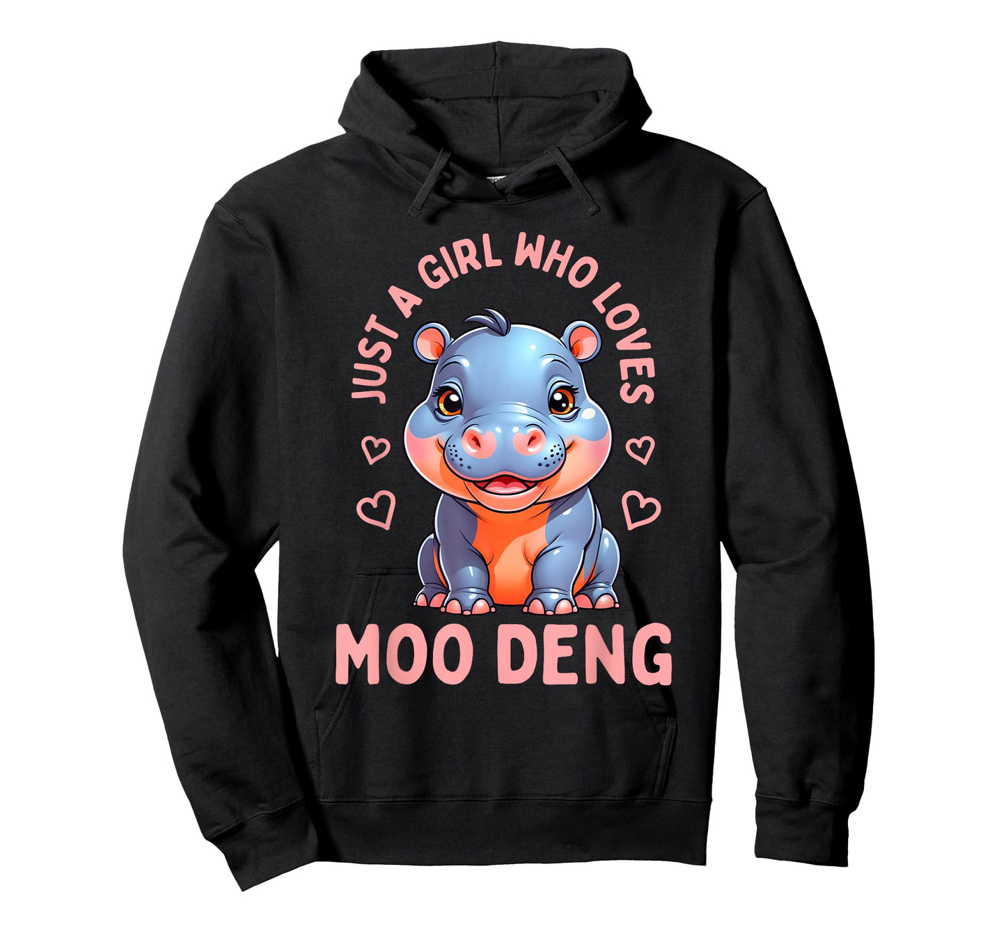 A Girl Who Loves Moo Deng Hippo Women Toddler Girls T-Shirt