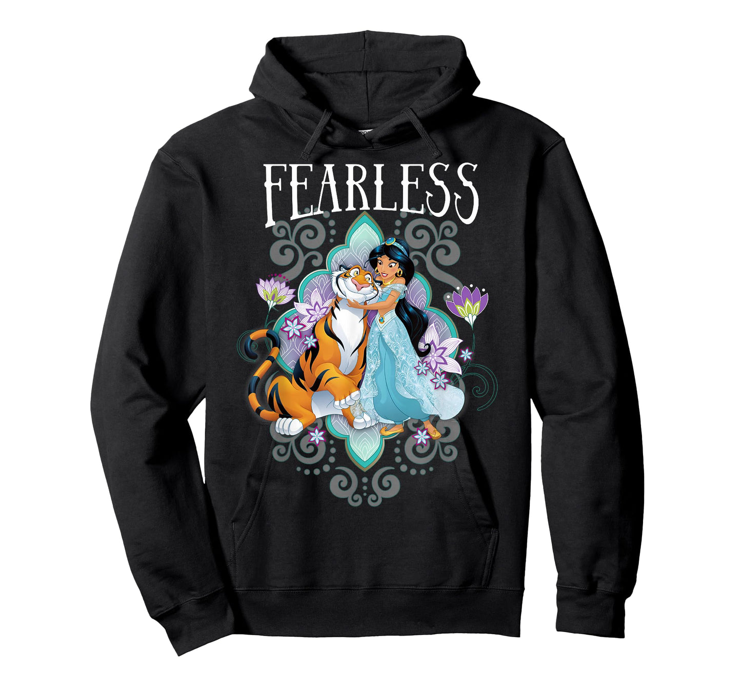 Disney Aladdin Jasmine and Rajah Fearless Mandala Portrait T-Shirt