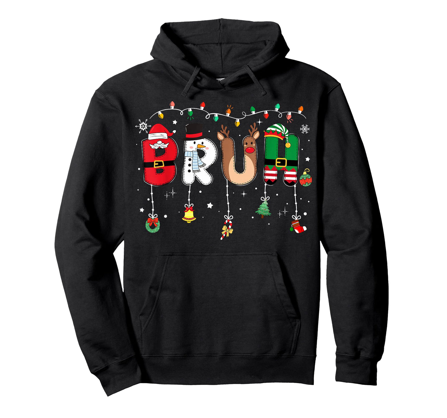 Bruh Funny Christmas Teens Boys Kids Xmas Pajamas T-Shirt