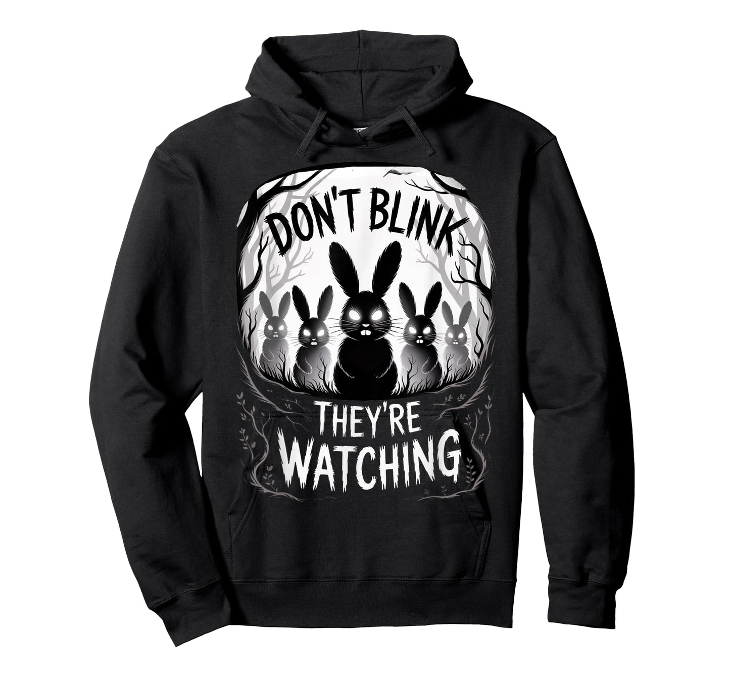 Bunny Horror Creepy Forest Watching Halloween Rabbit T-Shirt