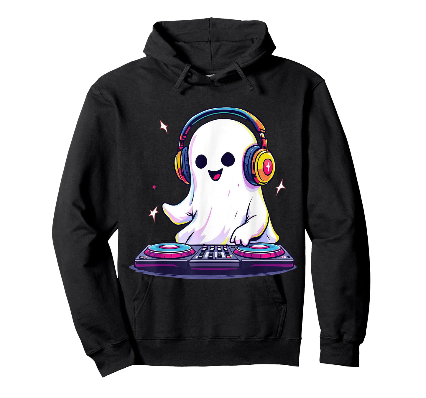 Halloween Ghost DJ EDM Music Party Spooky Season Boo Rave T-Shirt