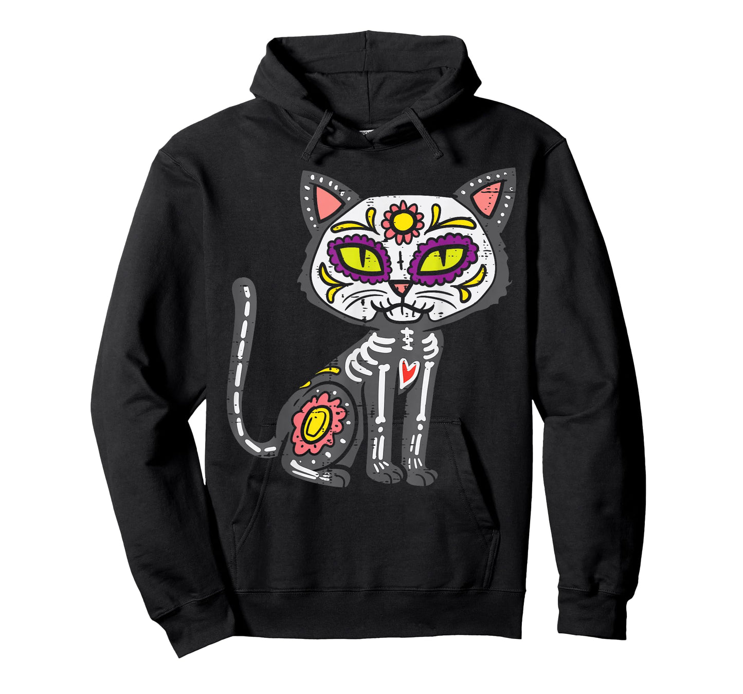 Sugar Skull Cat Dia De Muertos Day Of Dead Halloween Mexican T-Shirt