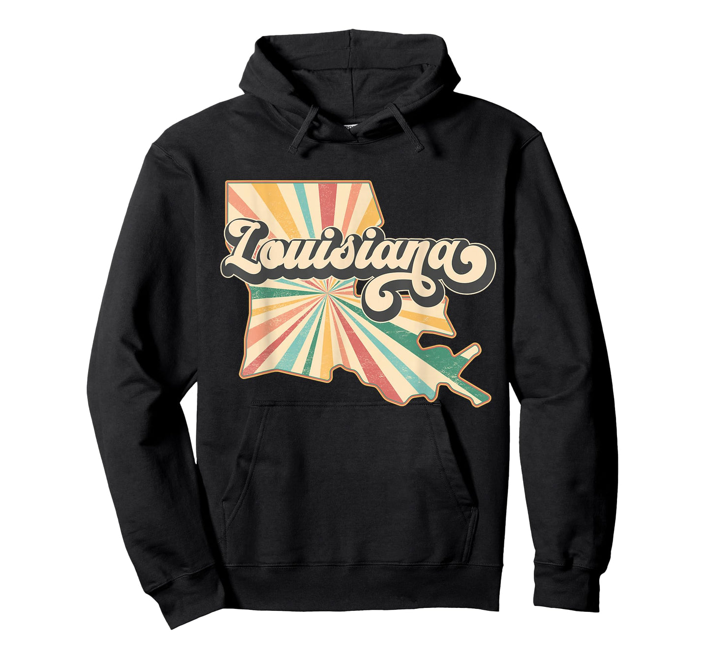 Louisiana State Map - Retro Map Flag Souvenir Men Women Kids T-Shirt