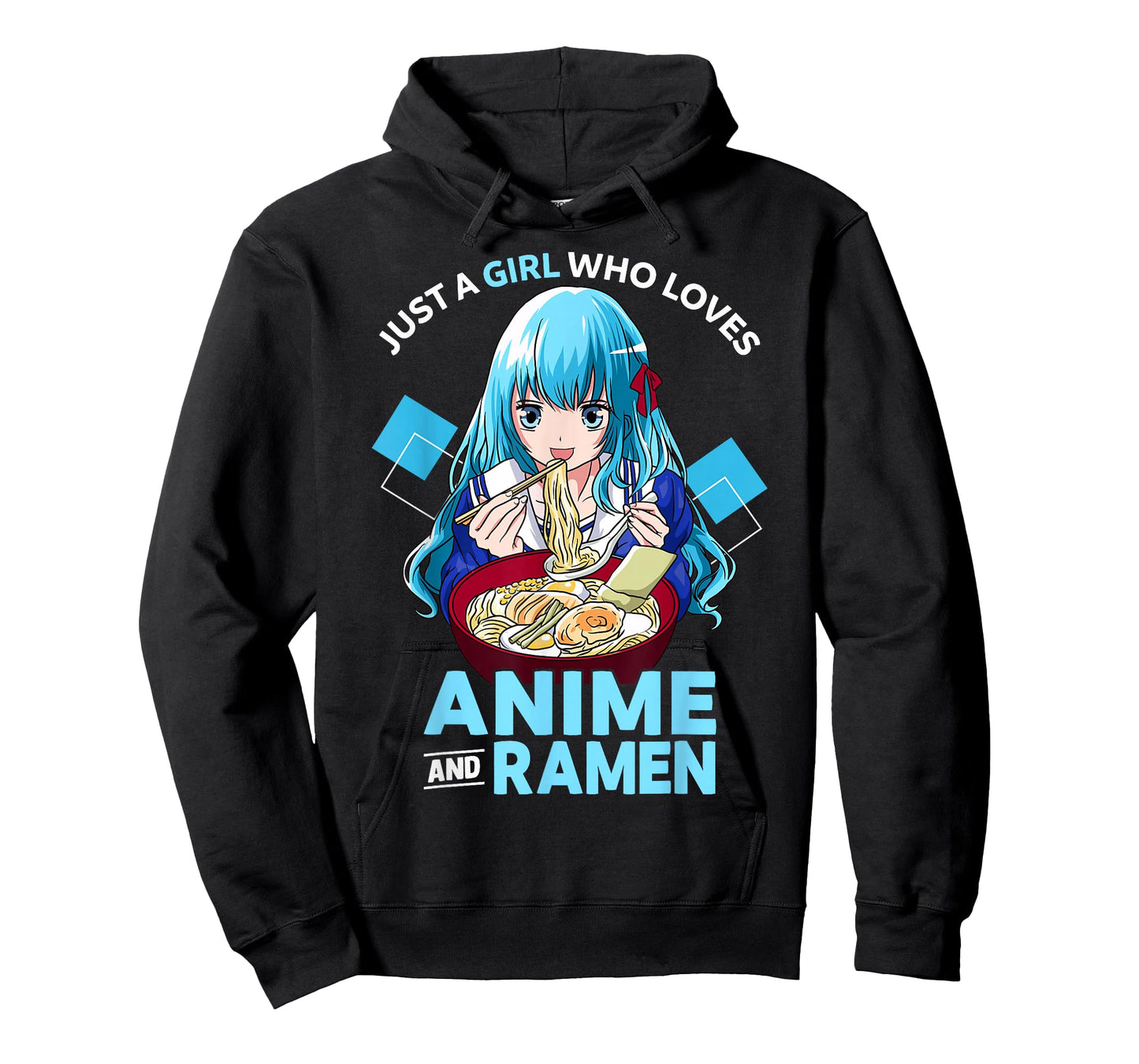 Just A Girl Who Loves Anime and Ramen Bowl Teen Girl T-Shirt