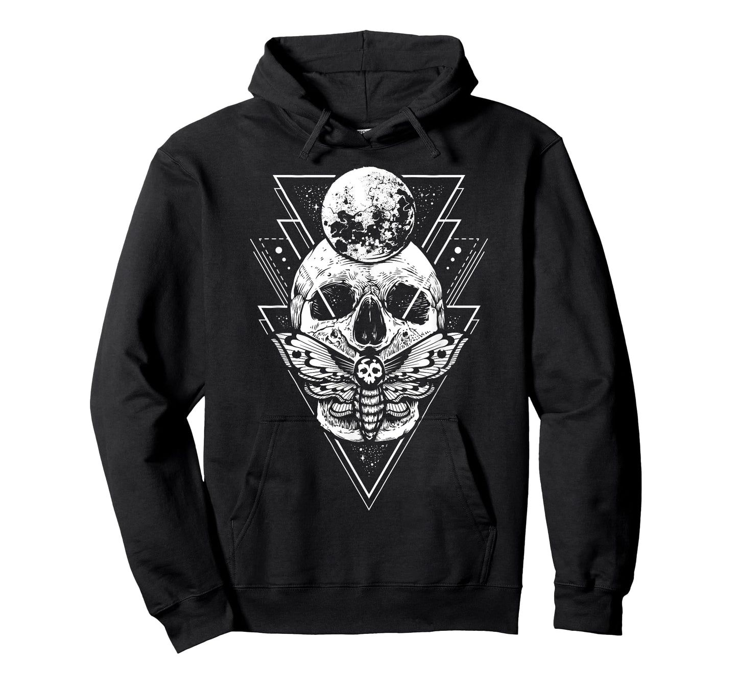 Crystal Moon and Death Moth - Mystic Pagan Skeleton T-Shirt