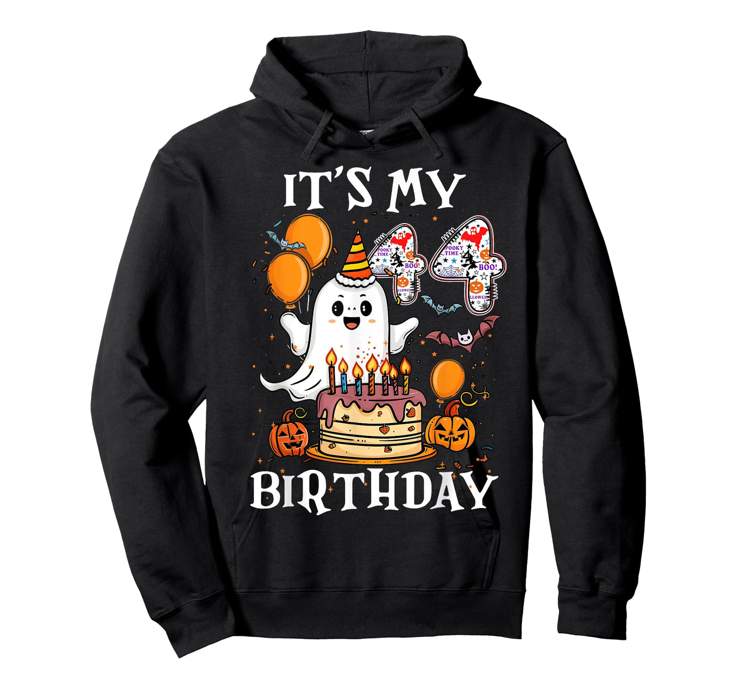 Boo It's My 44th Birthday Halloween Ghost 44 Years Old B-day T-Shirt