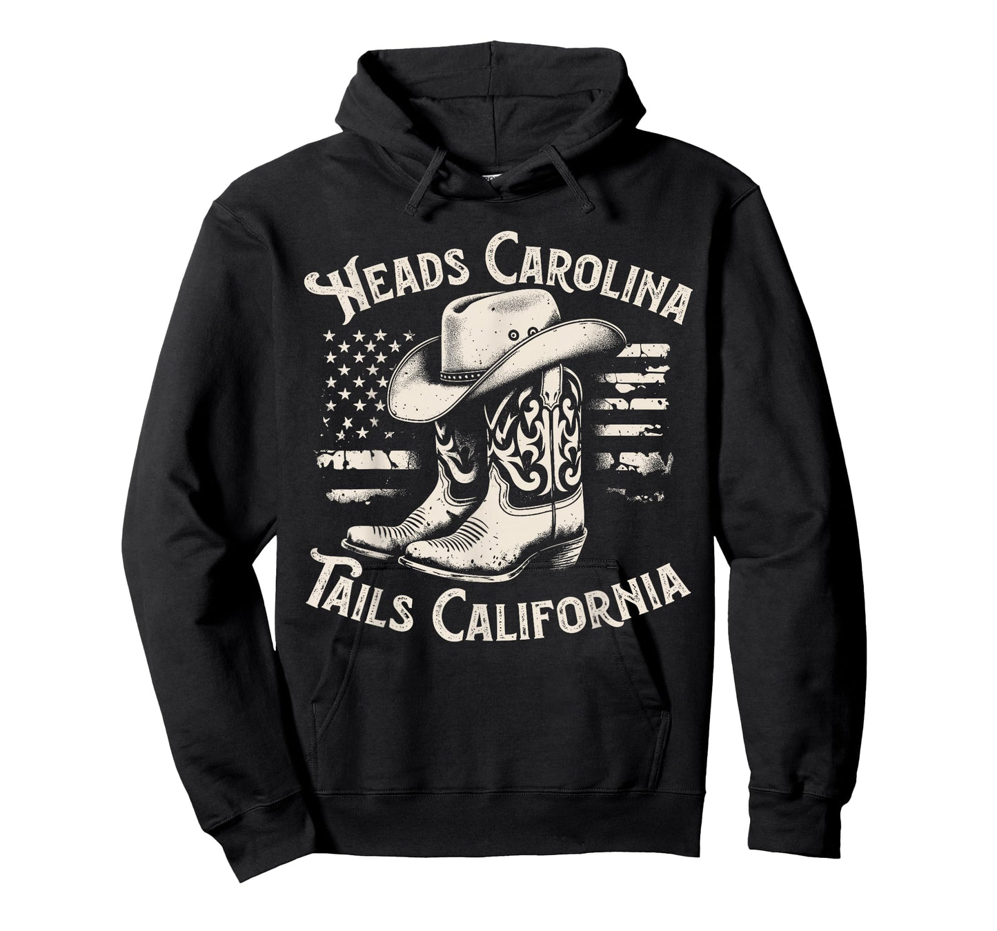 Heads Carolina Tail California Retro Vintage Country T-Shirt