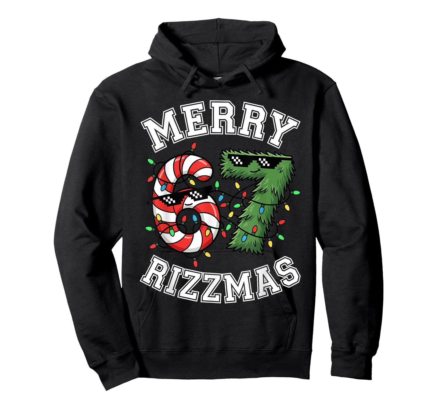 Merry Rizzmas 67 Candy Cane Tree Sunglasses Funny T-Shirt