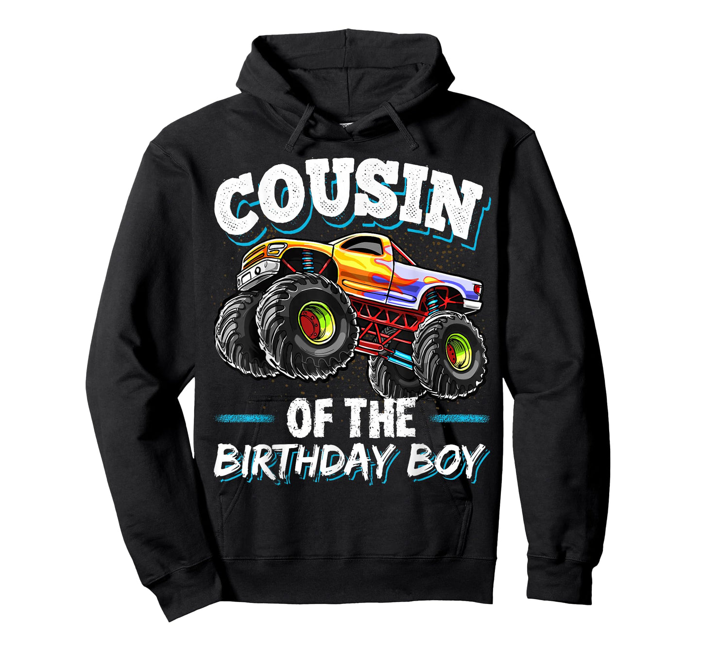 Cousin of the Birthday Boy Monster Truck Birthday Party T-Shirt