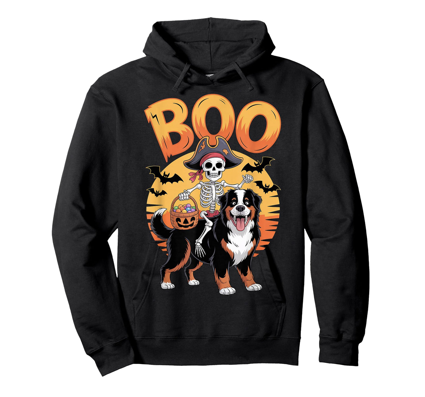 Spooky Bernese Costume on Boo Bernese Mountain Dog Halloween T-Shirt