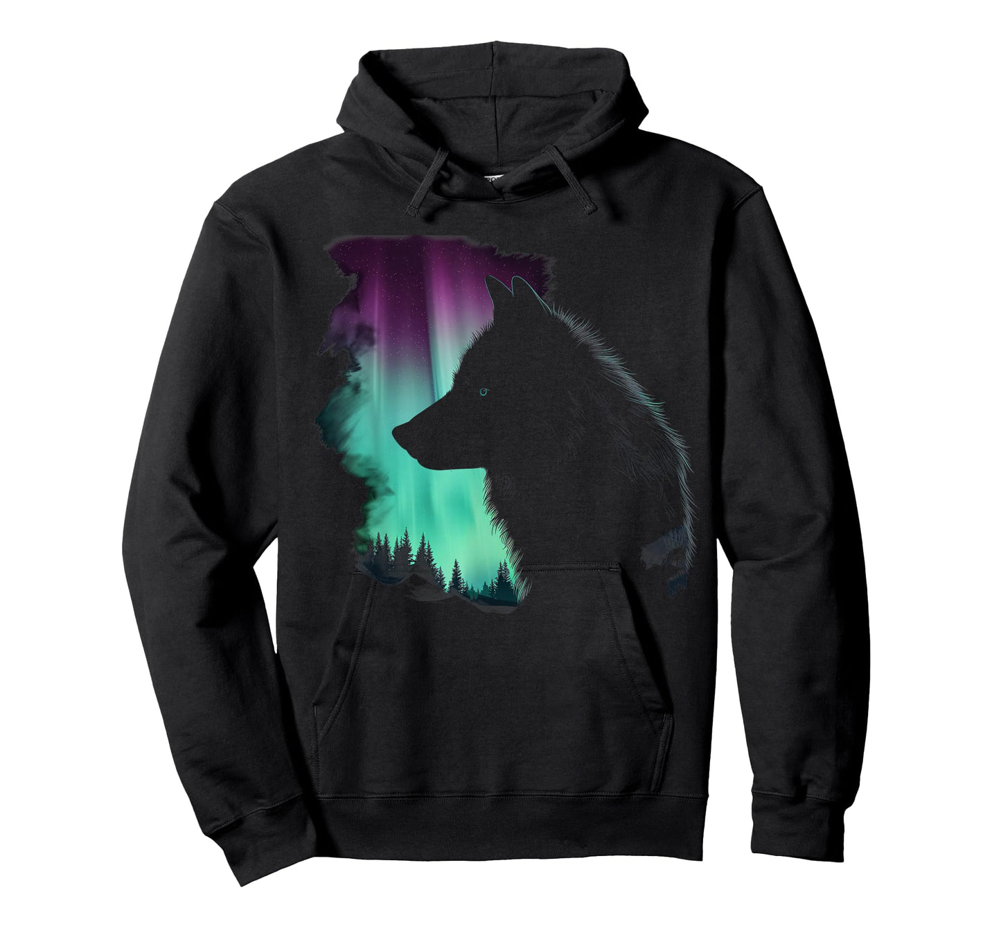 Wolf Northern Light Winter Arctic Nature Wolf Lover T-Shirt