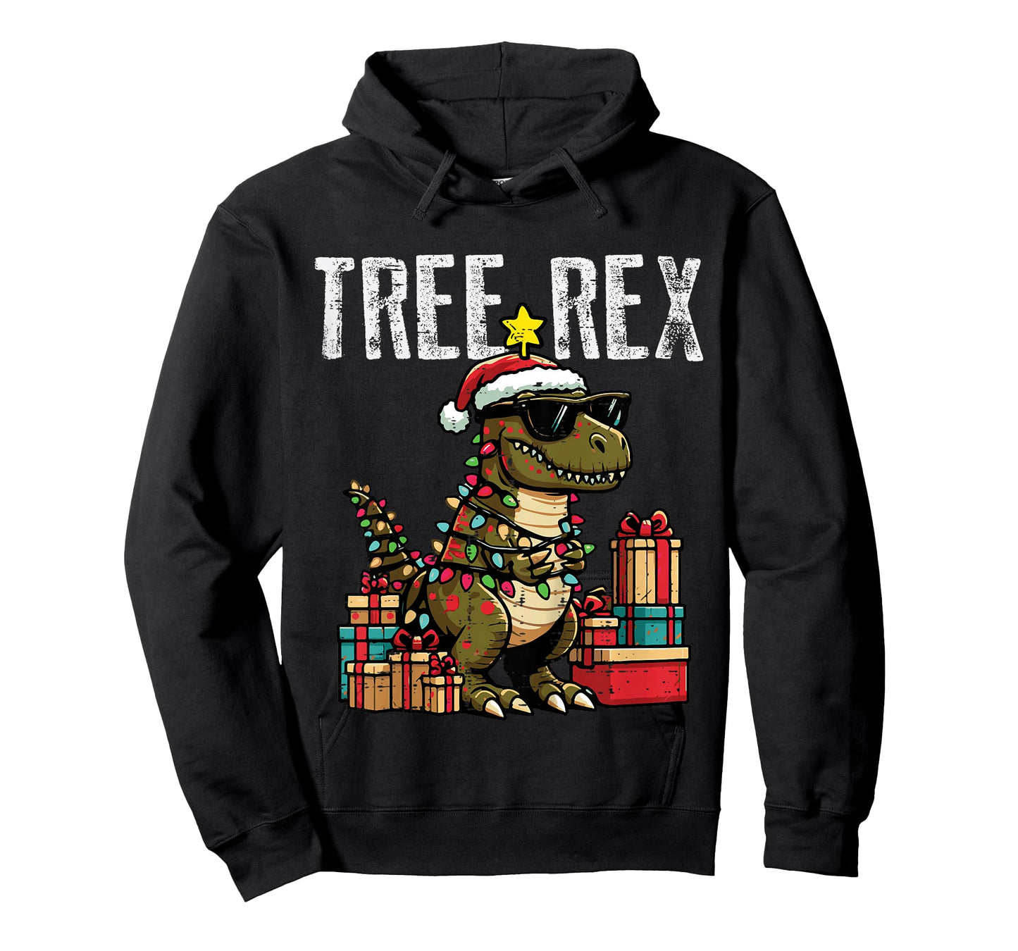 Kids Christmas Dinosaur Tree Rex Xmas Trex Toddler Boys Kid Youth T-Shirt