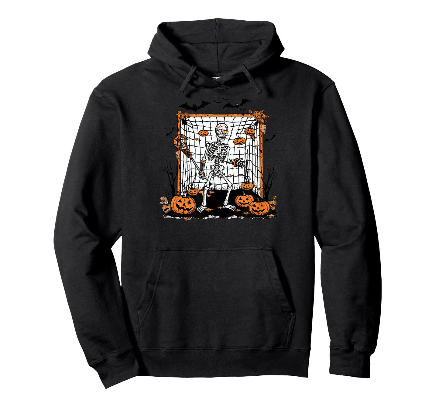 Halloween Lacrosse Skeleton Goalie T-Shirt