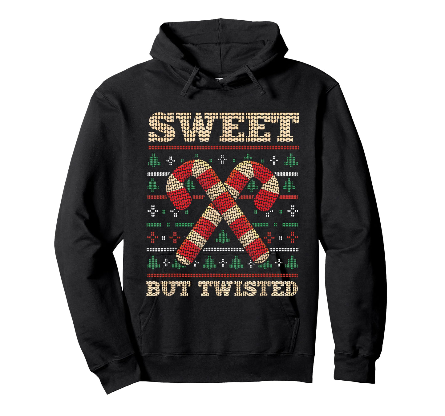 Sweet But Twisted Funny Candy Cane Christmas T-Shirt