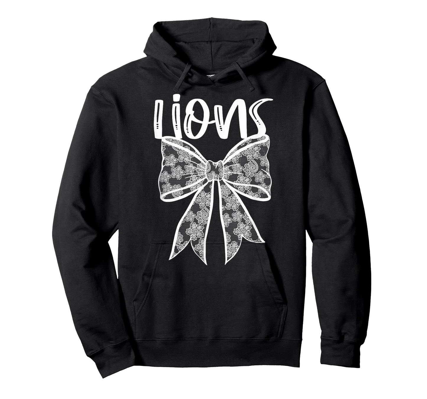 Lions Coquette Aesthetic Girly Team Mascot Lace Bow Preppy T-Shirt
