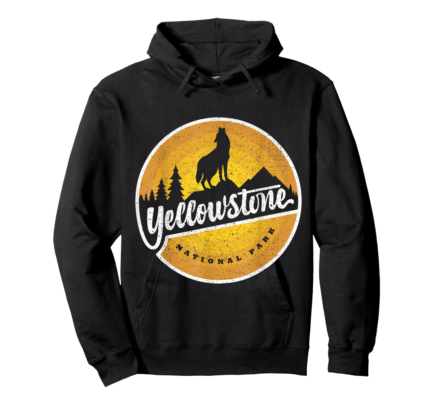 Howling Wolf In Yellowstone National Park Vintage Souvenir T-Shirt
