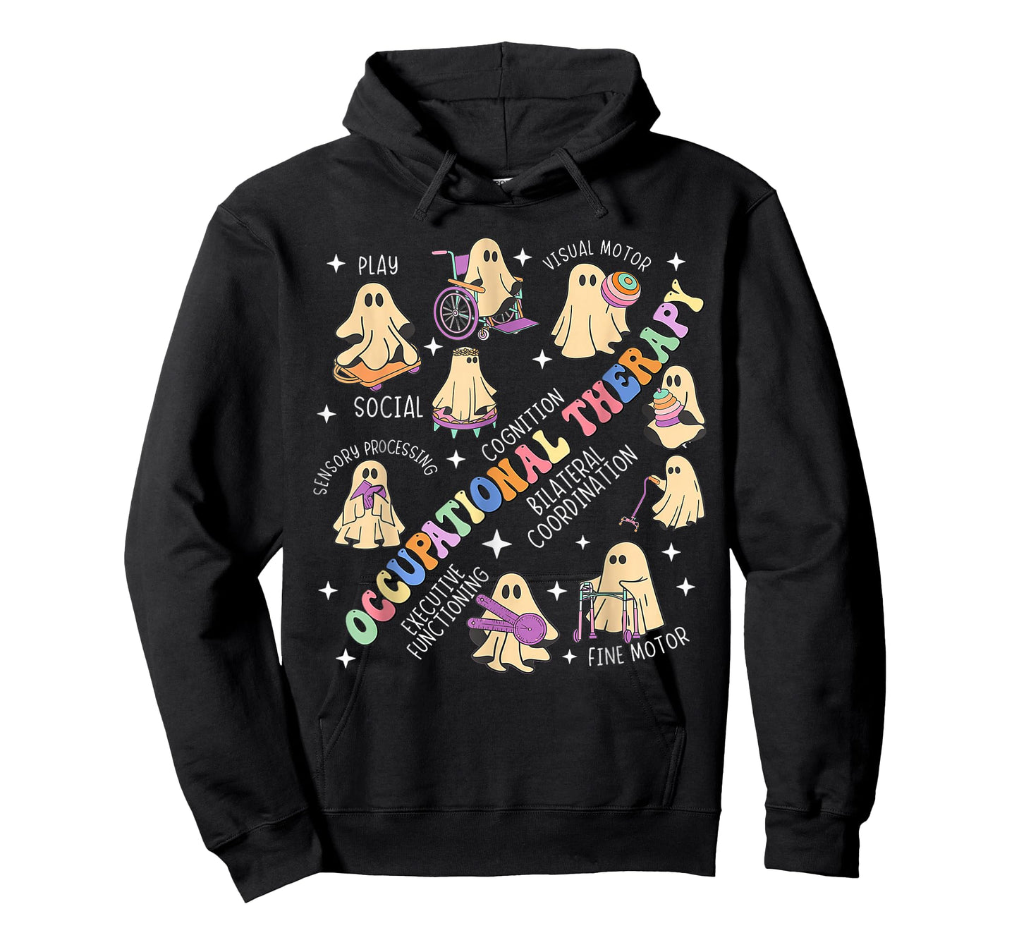 OT Occupational Therapy Therapist Halloween Spooky OTA Ghost T-Shirt