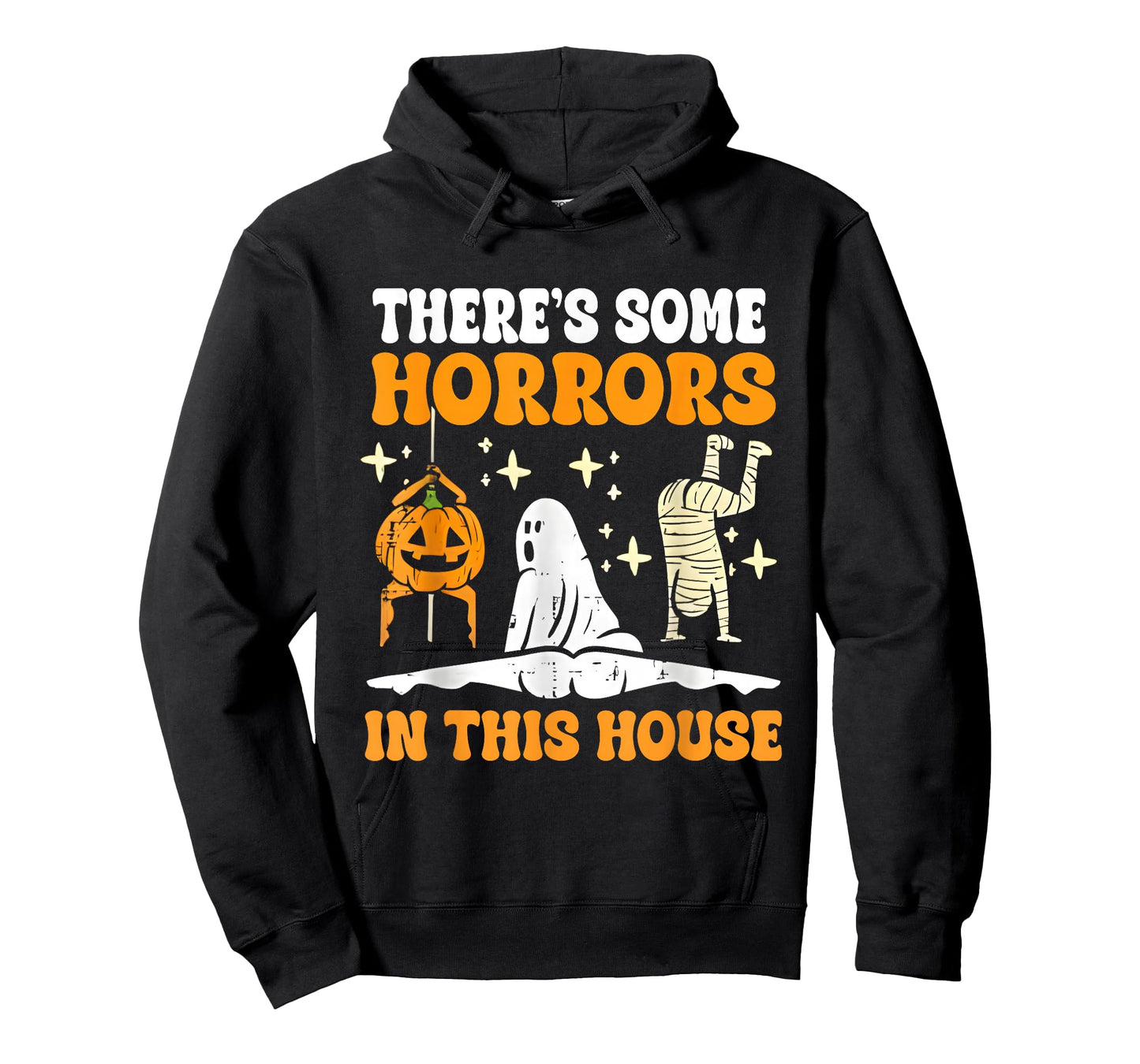 Retro There's Some Horrors In This House Funny Halloween T-Shirt