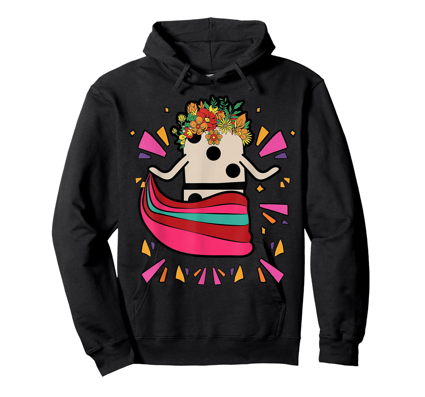 Dancing Mexican Train Domino Tile Flowers Funny T-Shirt
