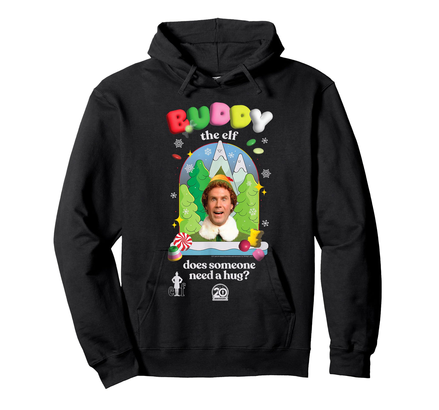 Elf Candy Colored Buddy The Elf Need a Hug Christmas Movie T-Shirt