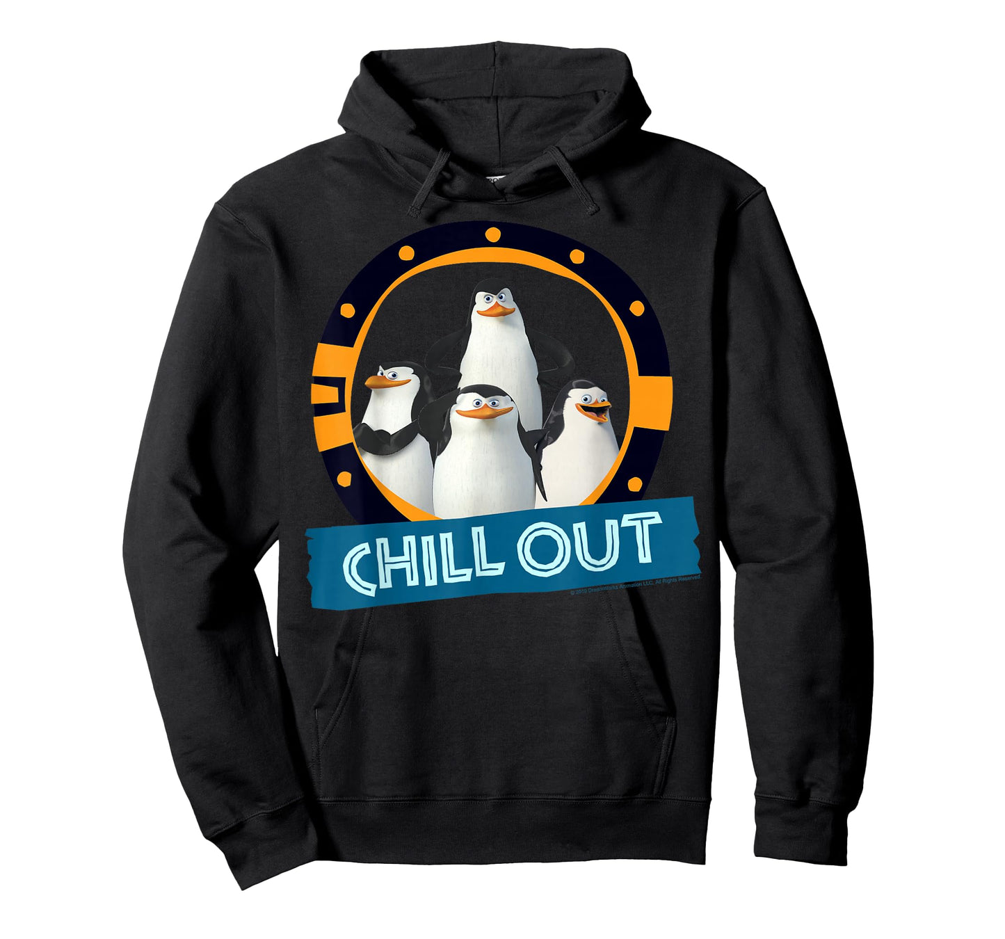 Madagascar Penguins Chill Out Text Poster T-Shirt
