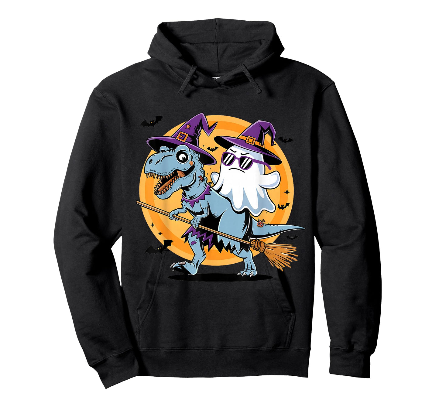 Cute Dinosaur T rex and Ghost for Halloween T-Shirt
