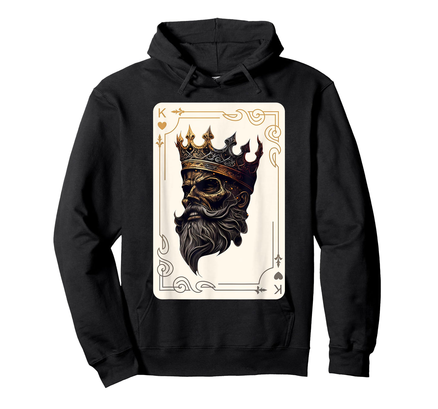 King of Hearts Creepy Card Game Poker Gothic Halloween T-Shirt