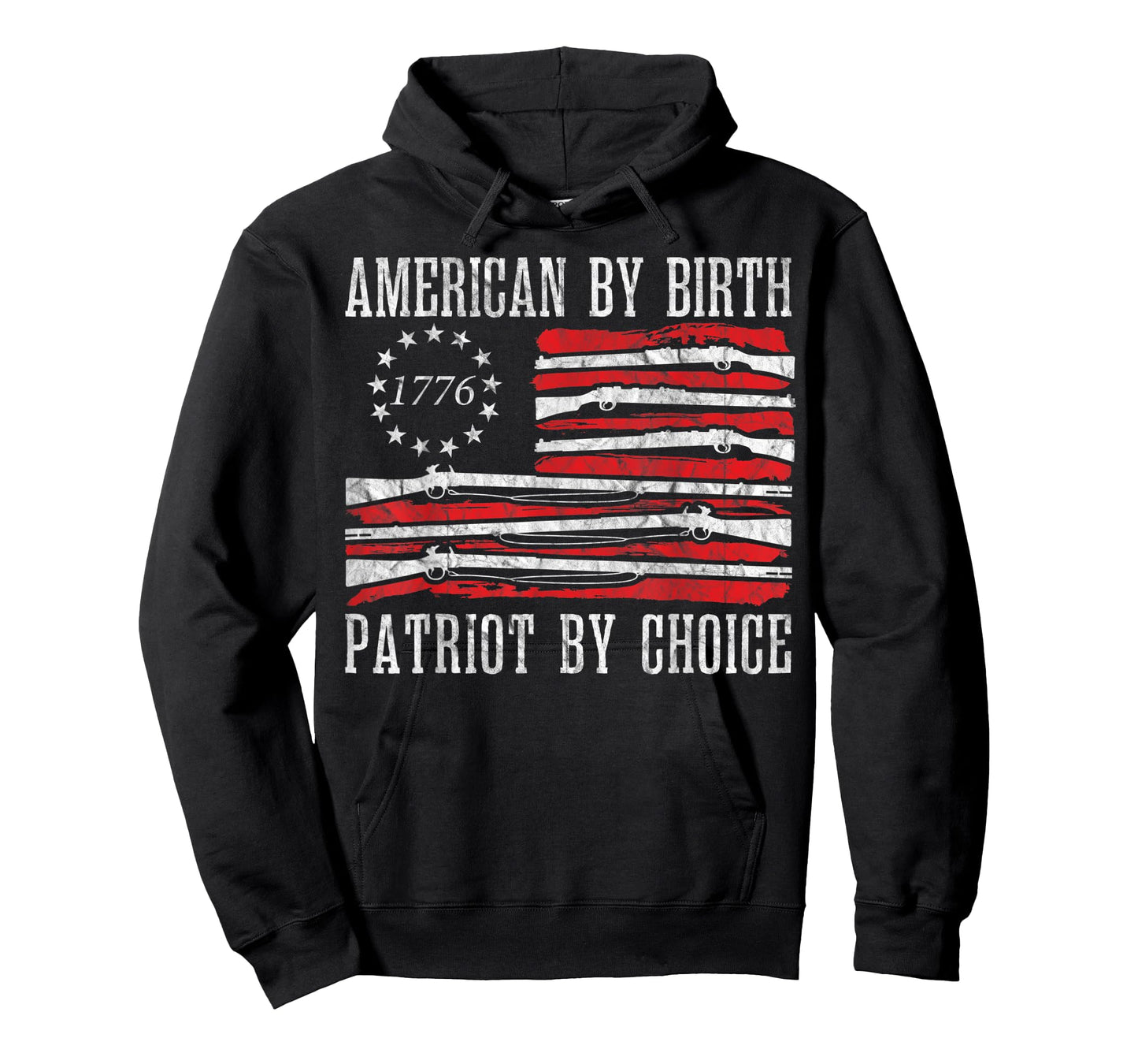 American By Birth Patriot By Choice Vintage American Flag Women Men T-Shirt