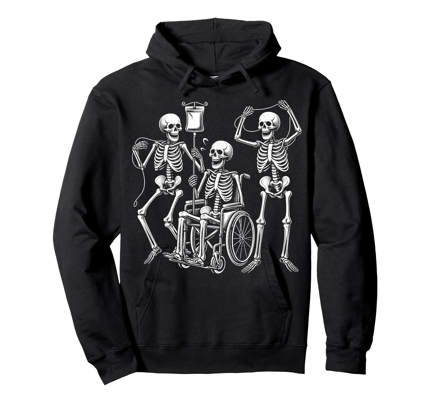 Nurse Skeletons Funny Halloween Hospital Healthcare Crew T-Shirt