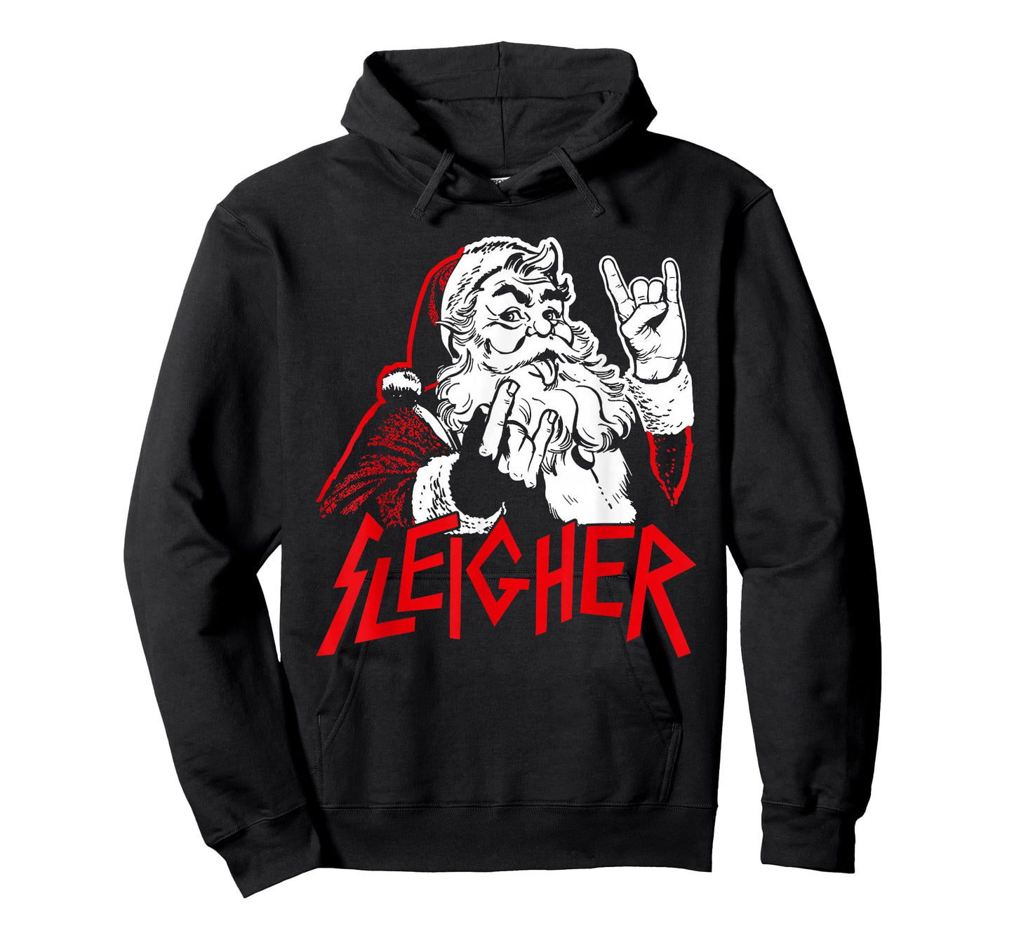 Christmas Sleigher Santa Rock Xmas Rocker Men Women Kids Boy T-Shirt