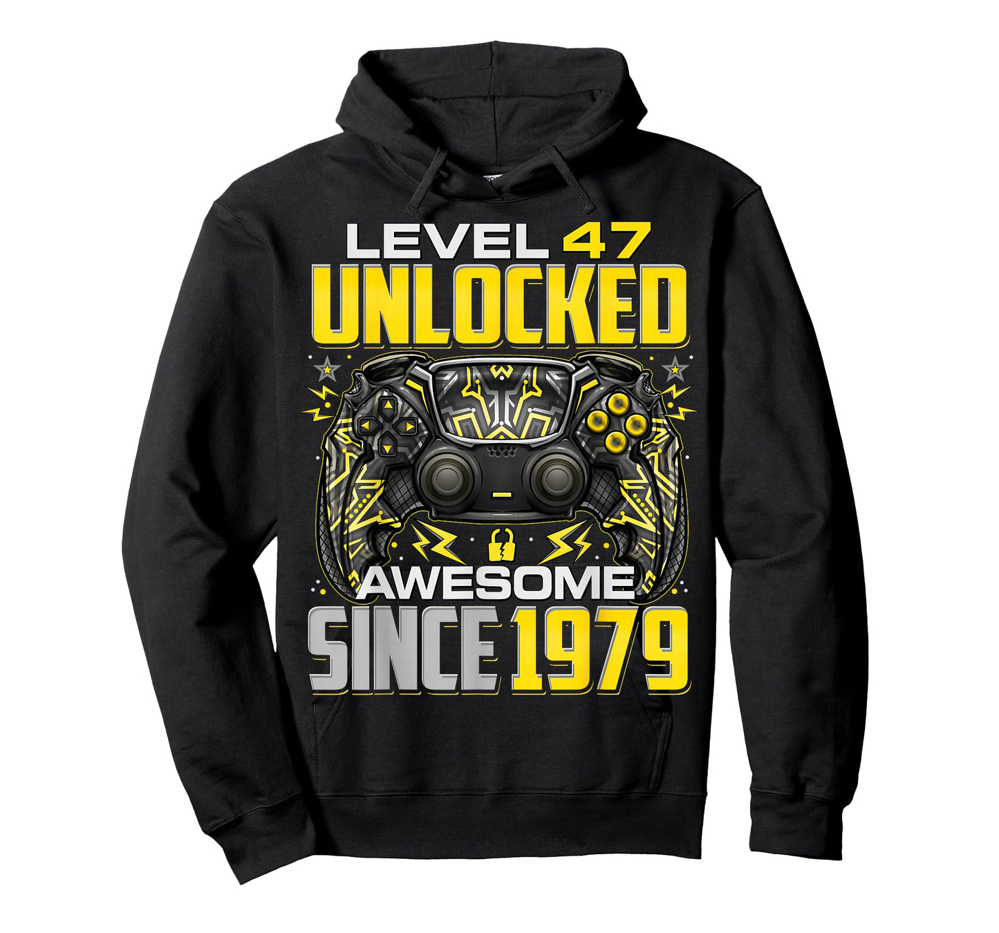 Level 47 Unlocked Awesome Since 1979 47th Birthday Gaming T-Shirt