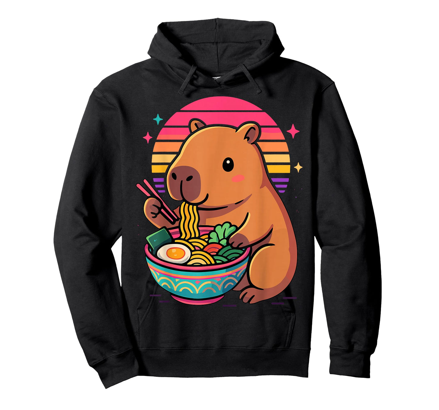 Anime Capybara Eating Ramen T-Shirt