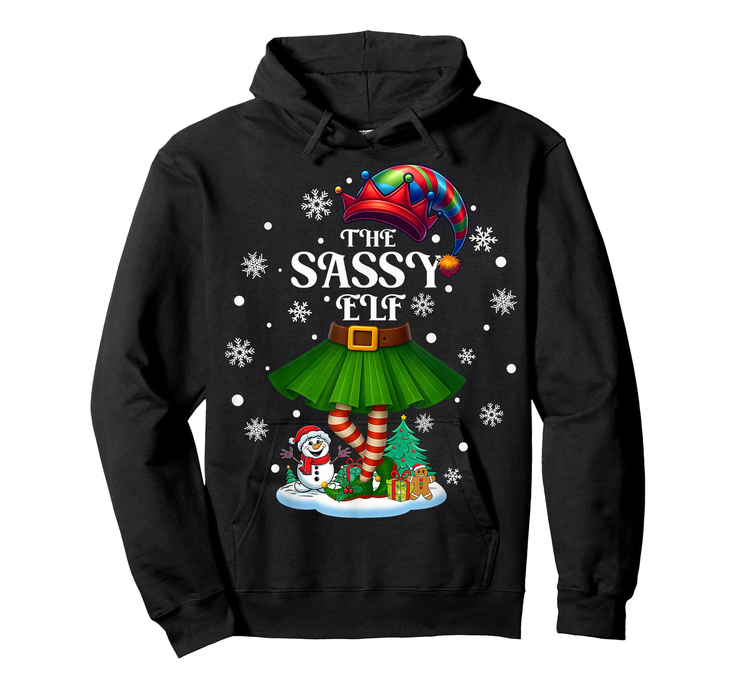 Sassy Elf Squad Xmas Women Girls Mom Christmas Family T-Shirt