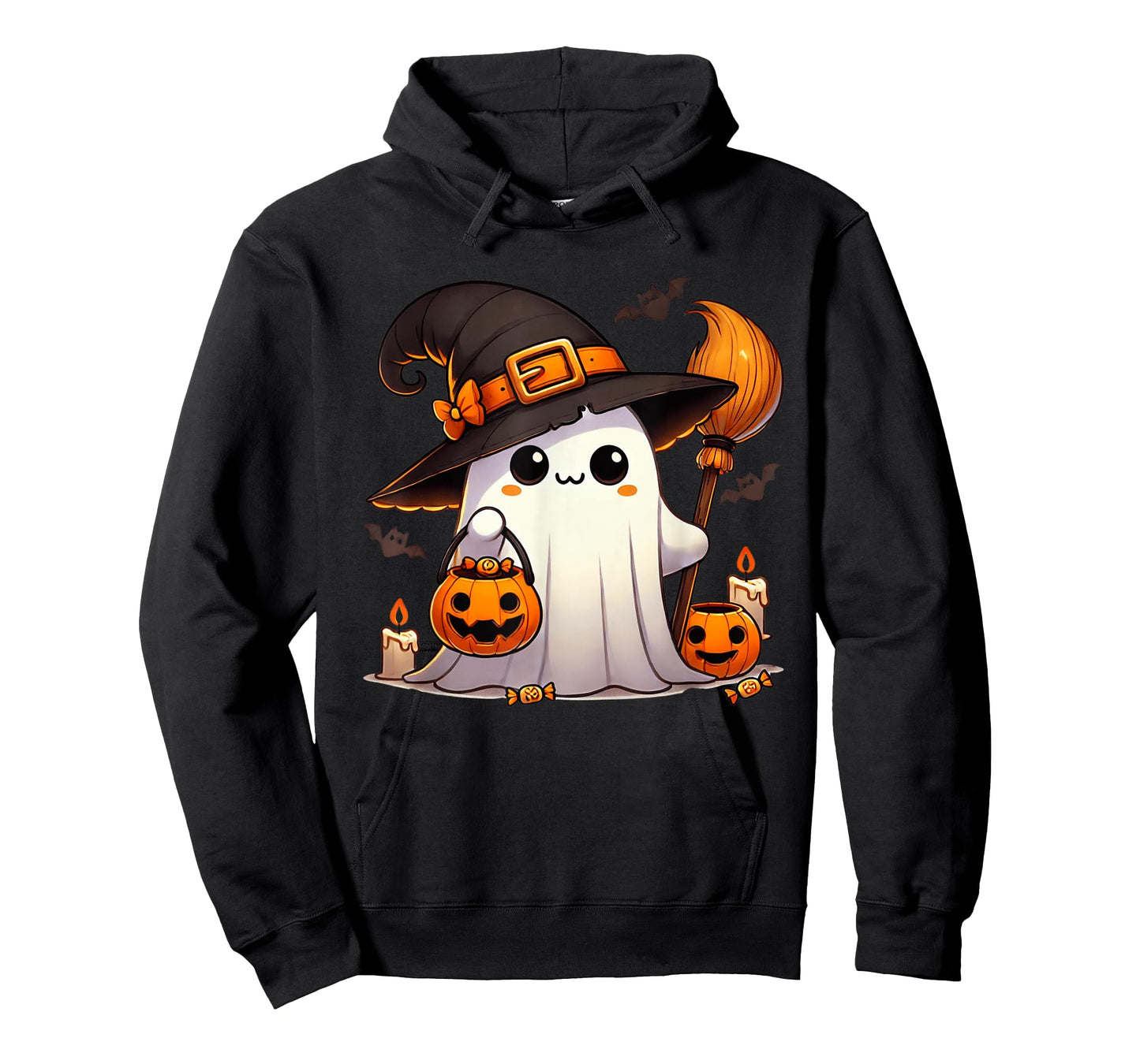 Ghost Halloween Cute Witch Ghost Trick or Treat Candy Kids T-Shirt