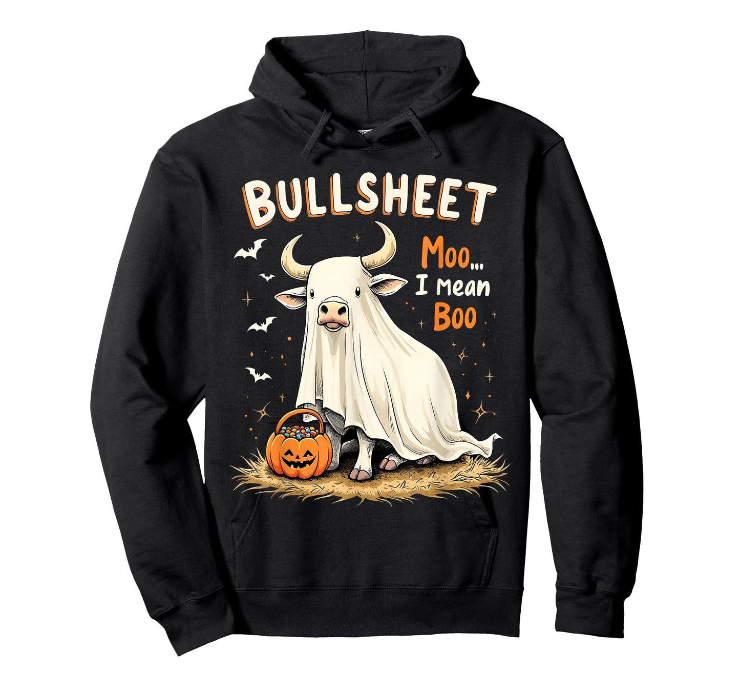 Bullsheet Cow Ghost Pun Funny Halloween Trick or Treat T-Shirt