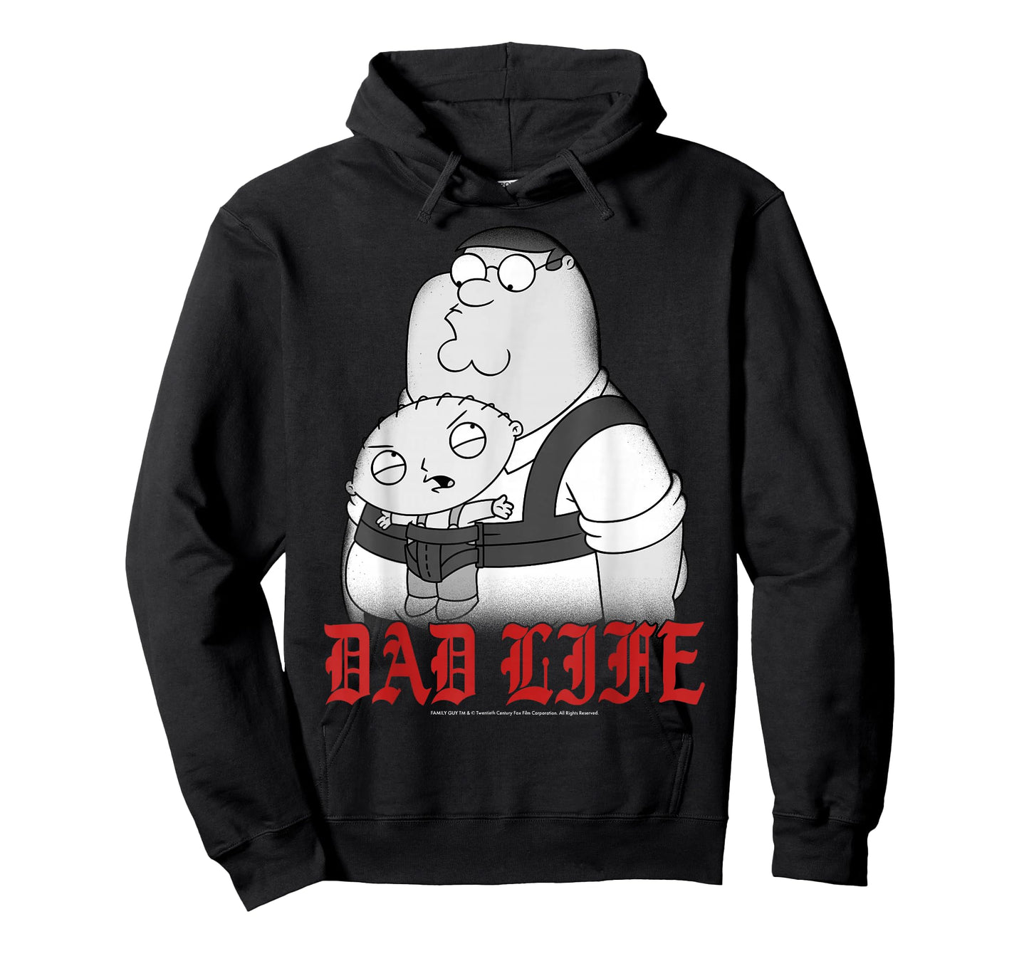 Family Guy Peter Stewie Dad Life Distressed Big Chest Logo T-Shirt