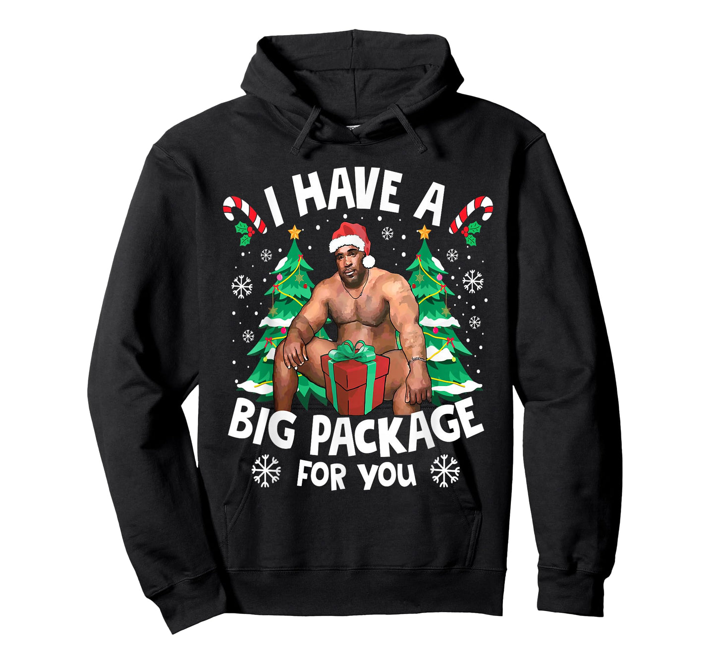 Christmas I Have A Big Package for You Naughty Big Black Guy T-Shirt