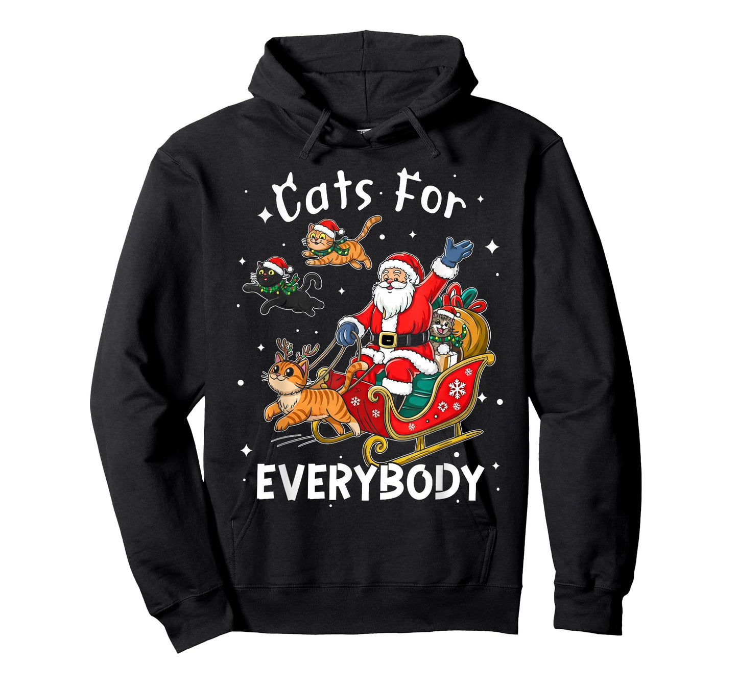 Cats for Everybody Santa Christmas Funny Cat Xmas Women Kids T-Shirt