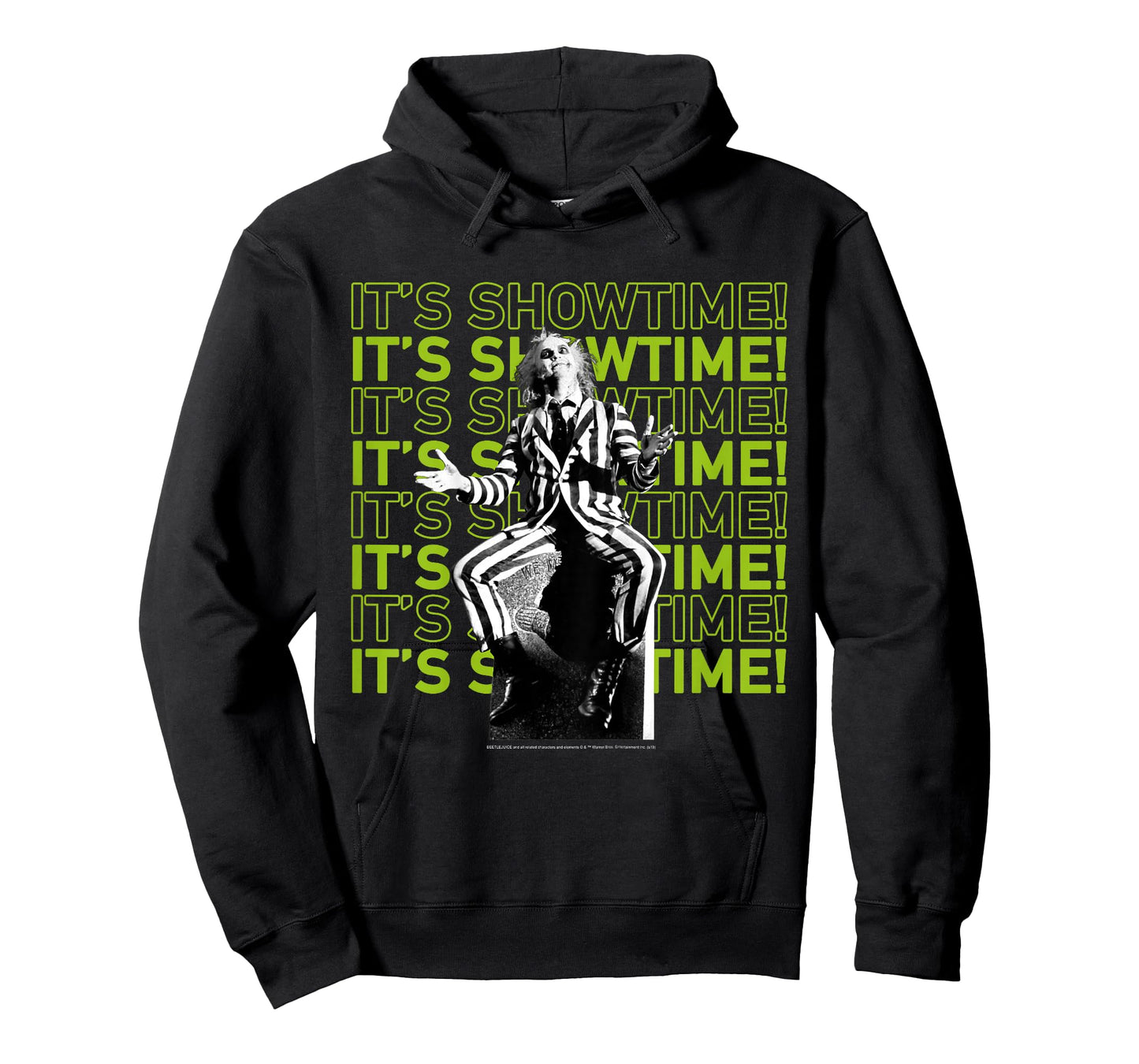 Kids Beetlejuice It's Showtime Text Stack T-Shirt