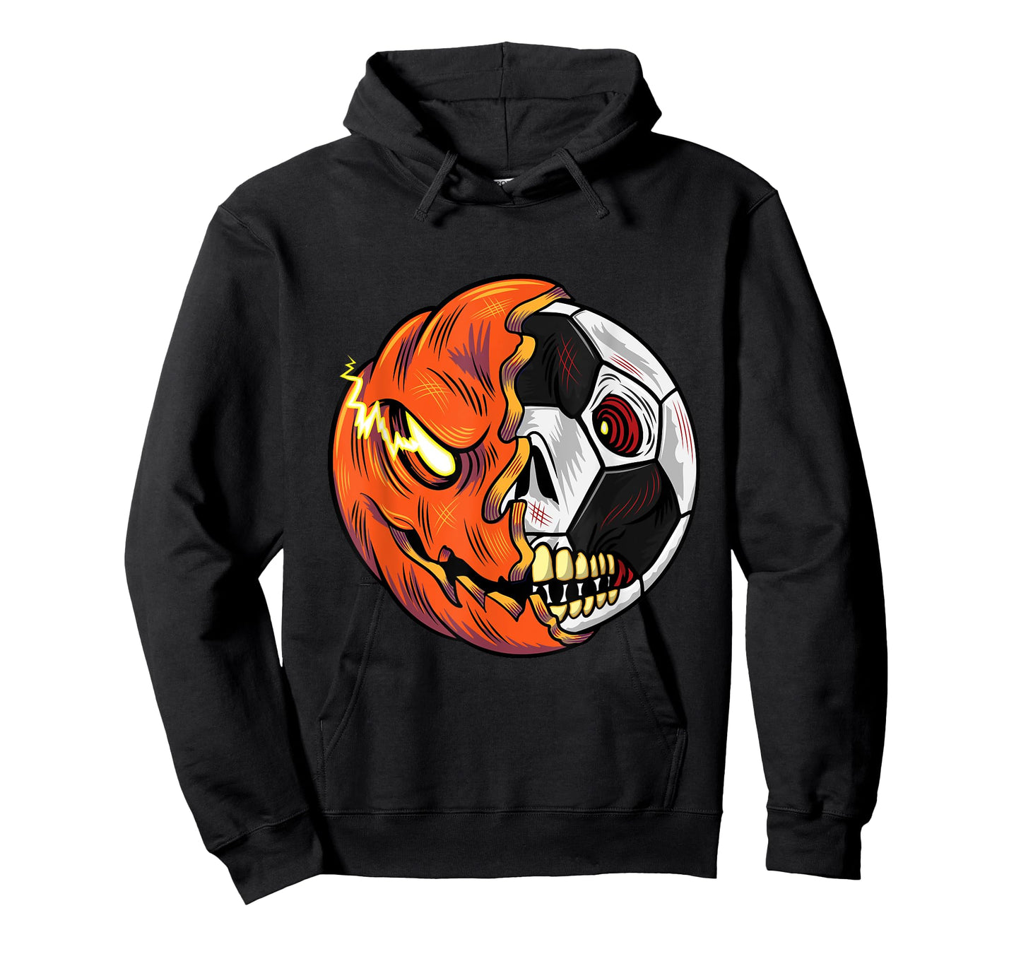 Soccer Ball Pumpkin Skull Halloween Soccer Player T-Shirt