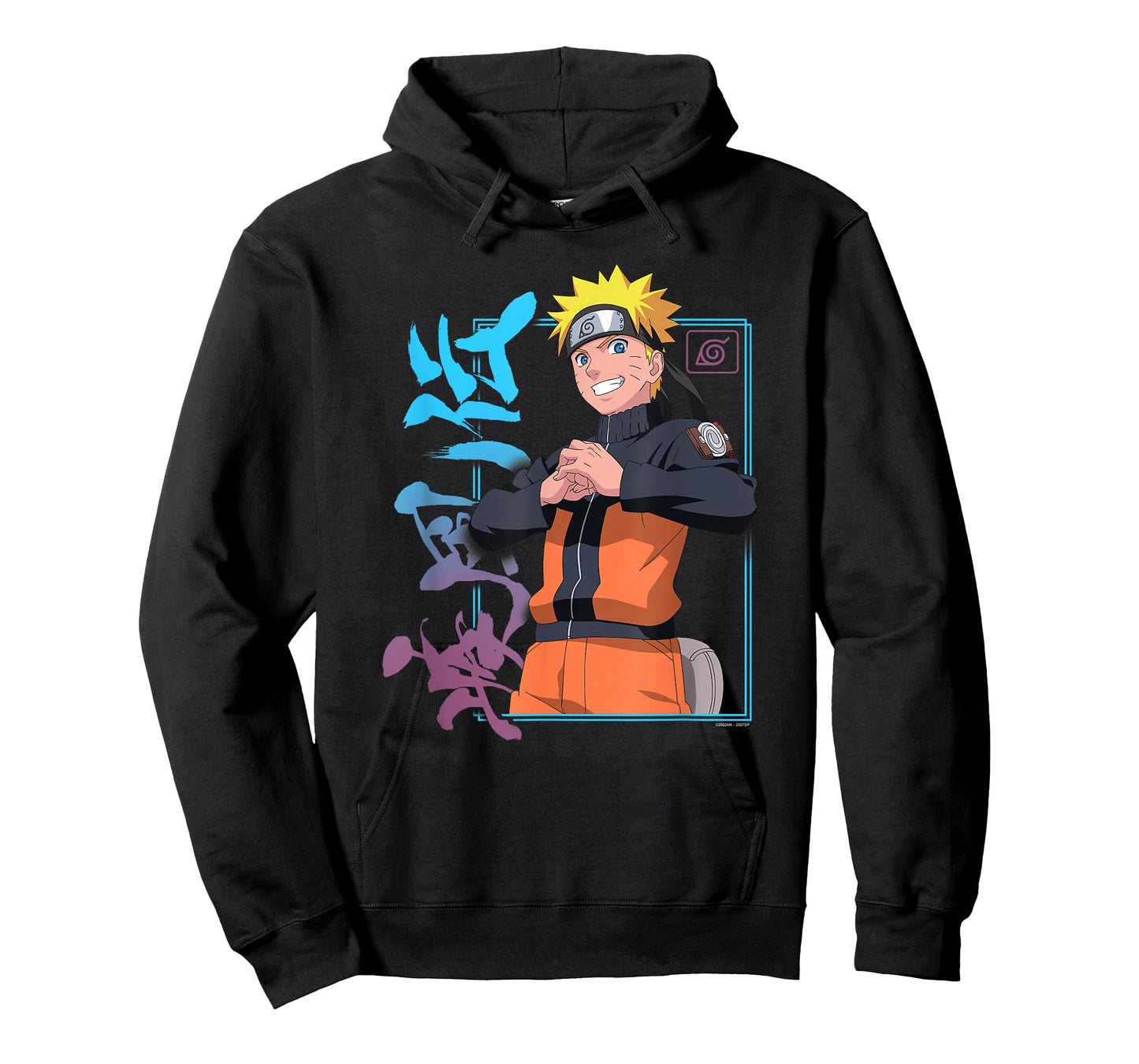 Naruto Shippuden Naruto Kanji Frame Colorful Anime T-Shirt