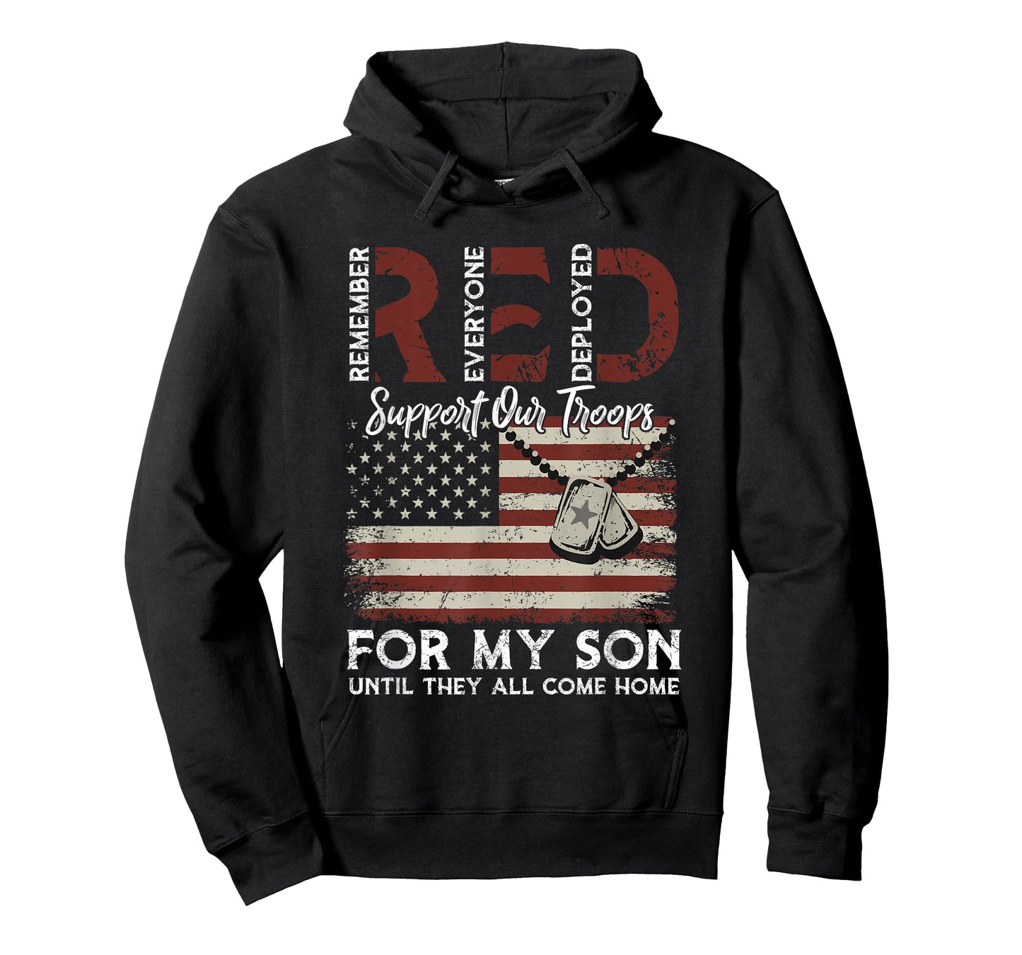 I Wear Red For My Son Remember Everyone, Red Friday Military T-Shirt